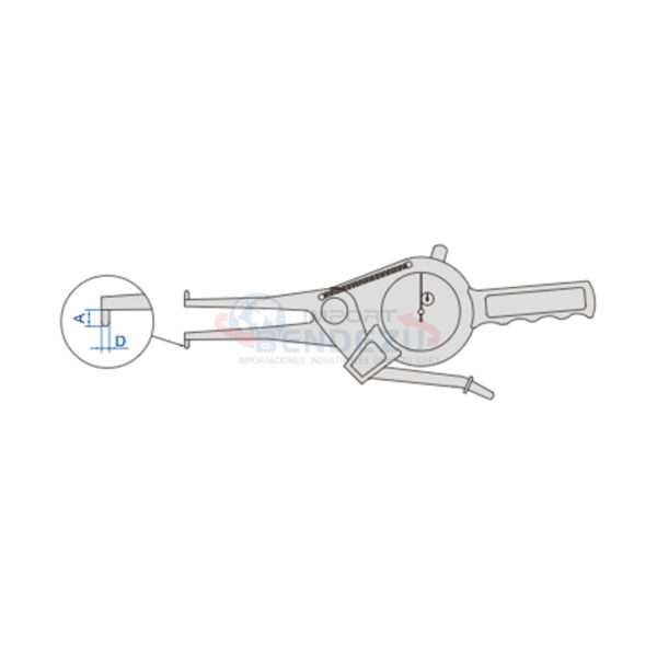 MEDIDOR DE PINZA DE DIAL INTERIOR 15MM-35MM INSIZE 2321-35 - Imagen 2